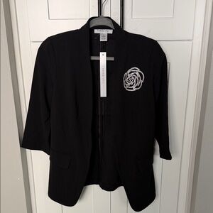 Rhinestone Floral Blazer